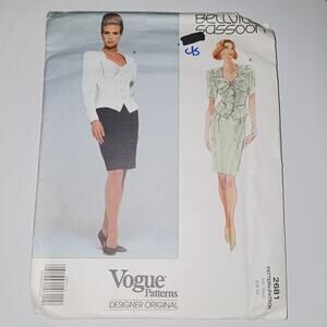 Bellville Sassoon Vintage Vogue 2681 Sewing Pattern  6-8-10